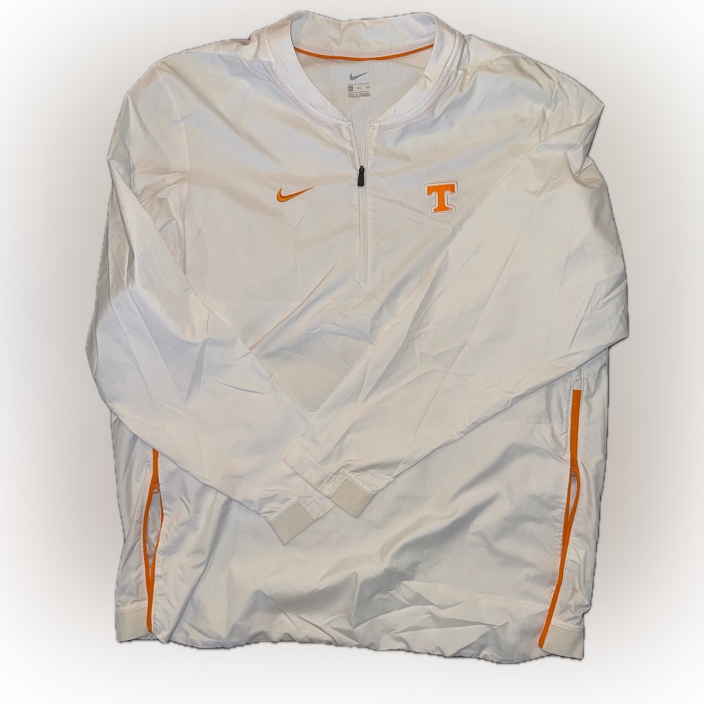Nike Tennessee Volunteers White w/ Orange Quarter-Zip Pullover Jacket Men’s XXL